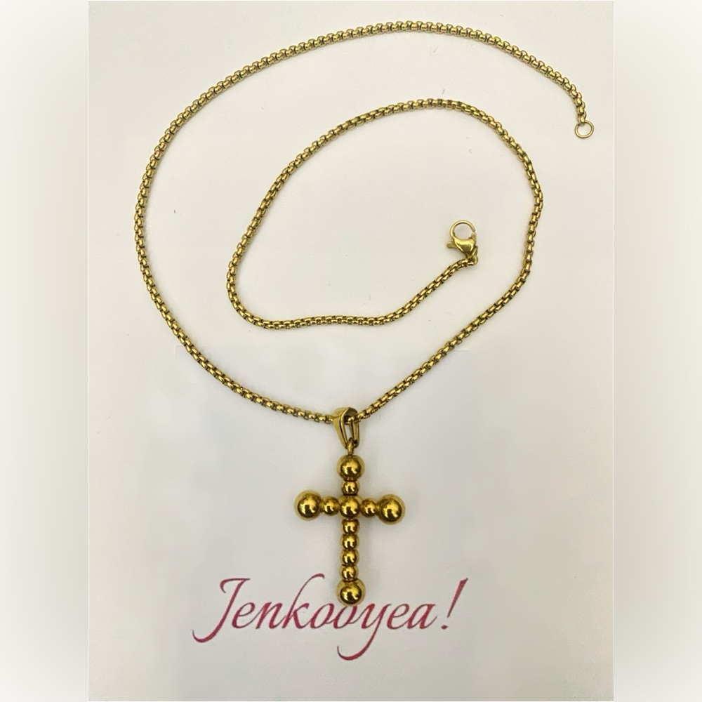 Gold Cross Pendant Necklace
